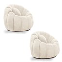 Ver imagem 1 de Poltrona Decorativa Orgânica Fixa Kit 2 Cloud Bouclê E03 - D’Rossi