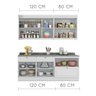 Cozinha Americana Compacta com Balcão e Tampo 4 Peças Nesher Móveis - 5