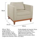 Ver imagem 3 de Kit Sofa 2 Lugares e 2 Poltronas Europa Bouclé - Adj Decor