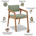 Ver imagem 4 de Kit 06 Cadeiras para Sala de Jantar Estar Living Giorgia B04 Bouclê Oliva - Lyam Decor