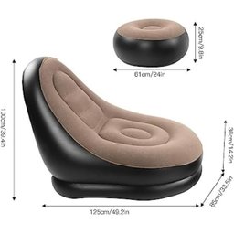 Poltrona Inflável Ultra Lounge com Pufe Sofá Preguiçoso - 5