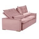 Ver imagem 5 de Sofá 6 Lugares 2.90 Mt Retrátil E Reclinável Veludo Rose