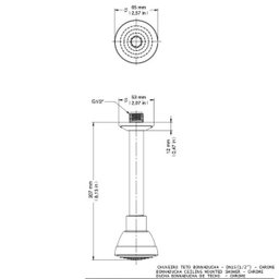 Chuveiro de Teto Docol Bonnachuveiro 1/2" Chrome - 2 Chuveiro de Teto Docol Bonnachuveiro 1/2" Chrome - 2
