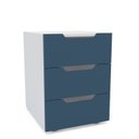 Ver imagem 3 de Gaveteiro para Escritório 3 Gavetas Madrid Azul/Branco