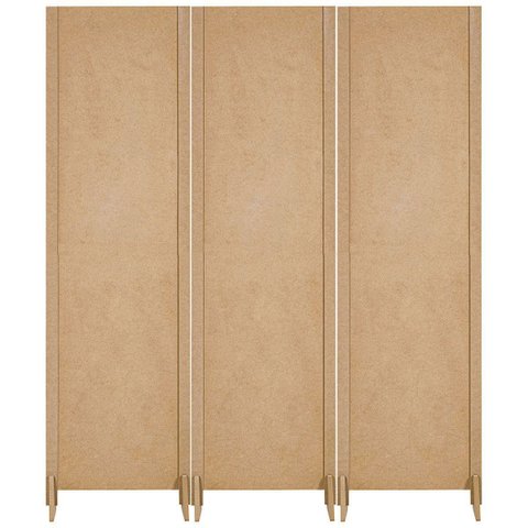 Biombo 3 Folhas Liso Reto com Pé Divisor Separador Ambiente
