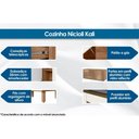 Ver imagem 2 de Módulo Cozinha Nicioli Kali Armário 70 c/ 2 Portas Amêndoa/Off White