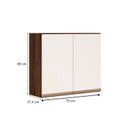 Ver imagem 3 de Módulo Cozinha Nicioli Kali Armário 70 c/ 2 Portas Amêndoa/Off White