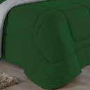 Ver imagem 3 de Kit Edredom Dupla Face + Jogo de Lençol Casal Viúva Nobre 6 Peças Malha 100% Algodão - Verde-