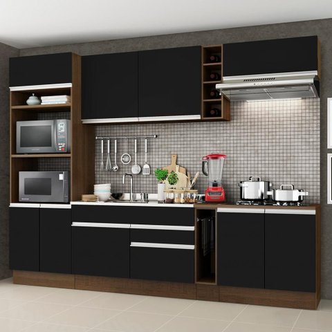 Cozinha Completa Madesa Vicenza com Armário e Balcão (sem Tampo e Pia)
