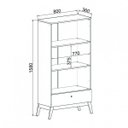 Ver imagem 4 de Cristaleira 2 Portas 1 Gaveta Retrô 0810 Genialflex