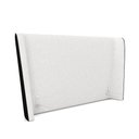 Ver imagem 1 de Cabeceira Design para Cama Casal Torres Pés em Madeira Pu/bouclê Preto/off White G91 - Gran Belo