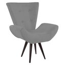 Ver imagem 1 de Poltrona Decorativa Bella Suede Cinza