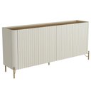 Ver imagem 1 de Buffet Sala de Jantar 4 Portas Brise 1 Gaveta Pés Industrial Dourado Naim I03 Luna Louro - Lyam