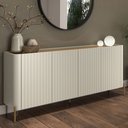 Ver imagem 2 de Buffet Sala de Jantar 4 Portas Brise 1 Gaveta Pés Industrial Dourado Naim I03 Luna Louro - Lyam