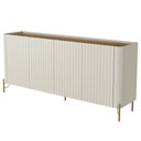 Ver imagem 6 de Buffet Sala de Jantar 4 Portas Brise 1 Gaveta Pés Industrial Dourado Naim I03 Luna Louro - Lyam