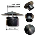 Ver imagem 2 de Kit Churrasqueira Coifa Gourmet Grill Espetos Braseiro 45x30 3 Tubos