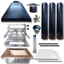Ver imagem 1 de Kit Churrasqueira Coifa Gourmet Grill Espetos Braseiro 45x30 3 Tubos