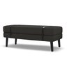 Banco Estofado Viena 1,20m Suede Preto - Inova Decorações - 1