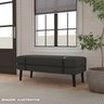 Banco Estofado Viena 1,20m Suede Preto - Inova Decorações - 3