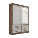 Ver imagem 1 de Guarda Roupa Meridian 2 Portas 6 Gavetas Castanho Off White
