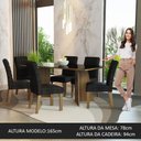 Ver imagem 3 de Conjunto Sala de Jantar Mesa Tampo de Vidro 6 Cadeiras Rustic/preto/oxford Marissa Madesa
