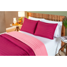 Kit cobreleito matelado cama padrão 3 peças dupla face estampado rosa com pink - 3