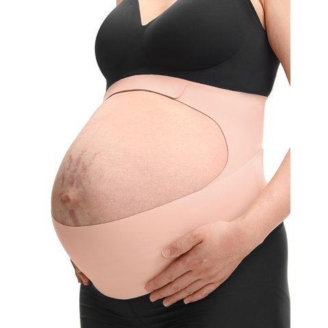 Momcozy Faixa Suporte para Barriga de Gravidez Rosa Oyster G