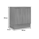 Ver imagem 2 de Gabinete Cozinha Modulado Alma 2 Portas c/Tampo 80cm Cedro Carraro