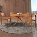 Ver imagem 1 de Sala de Jantar Mesa Ballare 135cm Tampo Laminado Redondo com 4 Cadeiras Star