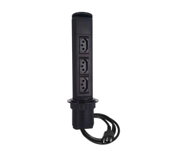 Torre De Tomadas Multiplug Com 3 Tomadas 20A - Cinza claro - 2
