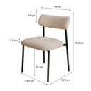 Ver imagem 3 de Conjunto 6 Cadeiras de Jantar Mila Tecido Linho Est.Preta