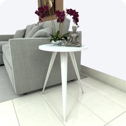 Mesinha Lateral De Canto Para Sala e Quarto Redonda B.B - 1