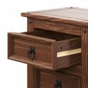Ver imagem 4 de Mesa de Cabeceira de Madeira com 3 Gavetas Mahogany