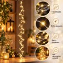 Ver imagem 4 de Festão Luminoso Fio de Fada 300 Leds 3 Metros Bivolt Branco Quente Luz Fixa