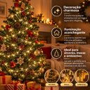 Ver imagem 3 de Festão Luminoso Fio de Fada 300 Leds 3 Metros Bivolt Branco Quente Luz Fixa