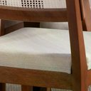 Ver imagem 3 de Conjunto de Jantar Mesa com Vidro Bennett 4 Cadeiras Saga - Natural C/ Cru