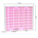 Ver mais imagens de Estante para Miniaturas Roma 3 Prateleiras MDF 55cm Branco com LED Neon Decorise