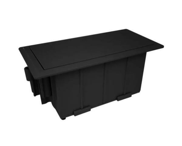 Caixa De Tomada Mini Para Embutir Em Mesa - QMF5-M - Preto