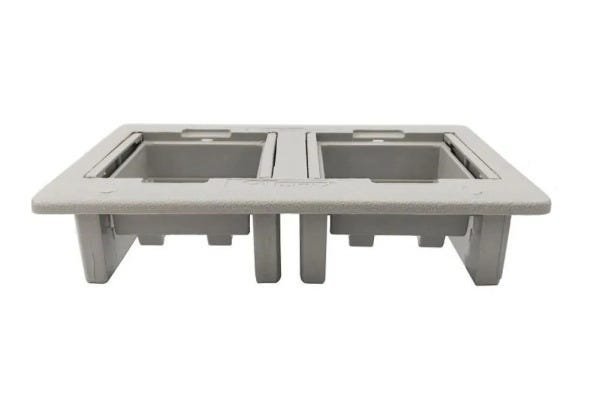 Caixa de Tomada Para Mesa Em ABS Sem Conexão QMF4-M - Branco - 2