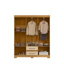 Ver imagem 3 de Guarda Roupa Casal 6 Portas 2 Gavetas Organizador para Quarto