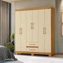 Ver imagem 1 de Guarda Roupa Casal 6 Portas 2 Gavetas Organizador para Quarto