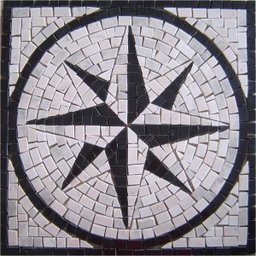 Rosa Dos Ventos em Mosaico Rosone Fiorentino 130cm - 1