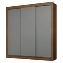 Ver imagem 3 de Guarda-roupa Casal 3 Portas de Correr Rustic/cinza Sublime Madesa