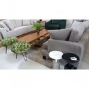 Ver imagem 2 de Puff Estofado Verde Redondo Orgânico 0,50x0,50 Mt Base Metal Tree