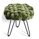 Ver imagem 1 de Puff Estofado Verde Redondo Orgânico 0,50x0,50 Mt Base Metal Tree