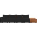 Ver imagem 3 de Sofá Ilha Modular para Sala 432cm com Puff Dublin K01 Veludo Preto Sintético Caramelo - Lyam Decor