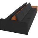 Ver imagem 5 de Sofá Ilha Modular para Sala 432cm com Puff Dublin K01 Veludo Preto Sintético Caramelo - Lyam Decor