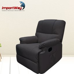 Poltrona Reclinavel com Função Massagem 8 Pontos Vibração Timer com Controle até 110kg Preta Importw - 8