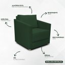 Ver imagem 3 de Poltrona Decorativa para Sala Recepção Manicure Consultório Celine Suede