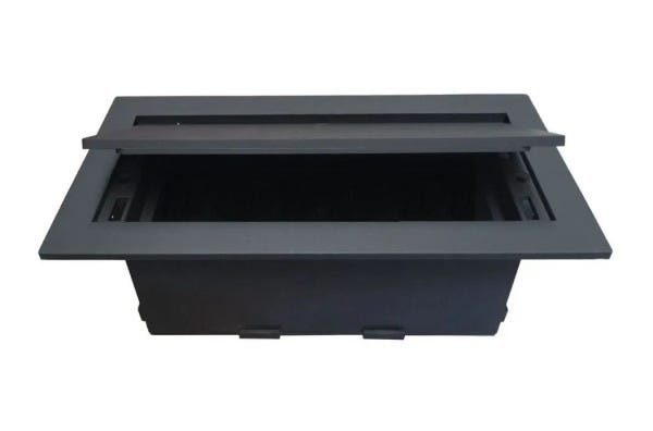 Caixa De Tomada Para Embutir Em Mesas Completa - QMF6-M3 - Cinza claro - 2
